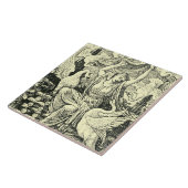  Six Swans beroemd gemaakt door Walter Crane Tegeltje (Zijkant)