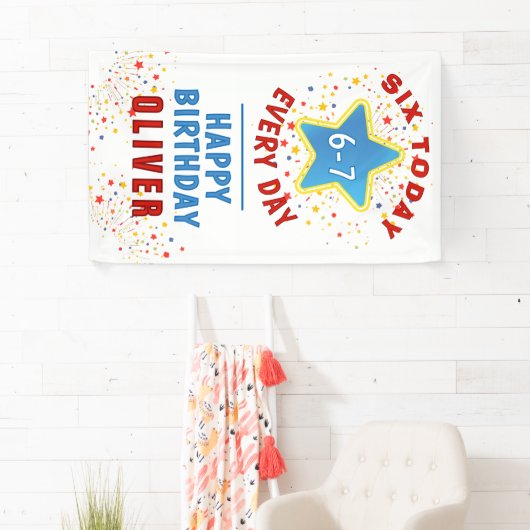 Six Today 6 7 Every Day Meme 6th Birthday Spandoek (Insitu)