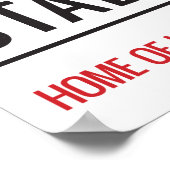 Sixfields Stadium Street Sign Poster (Hoek)