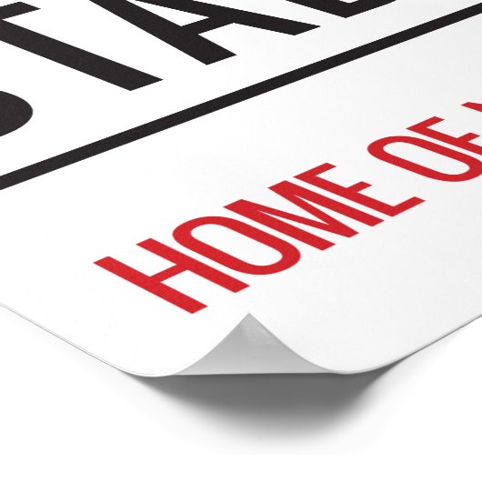 Sixfields Stadium Street Sign Poster (Hoek)