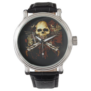 Sixgun Skull Tijdstuk Horloge