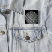 Sixpence Vierkante Button 5,1 Cm (In situ)