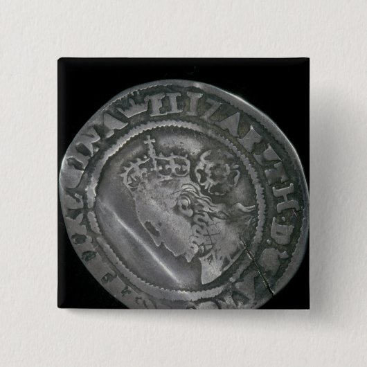 Sixpence Vierkante Button 5,1 Cm (Voorkant)