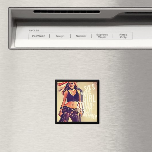 Six's Badass Girl Squad: Magneet (Insitu (Vaatwasser))