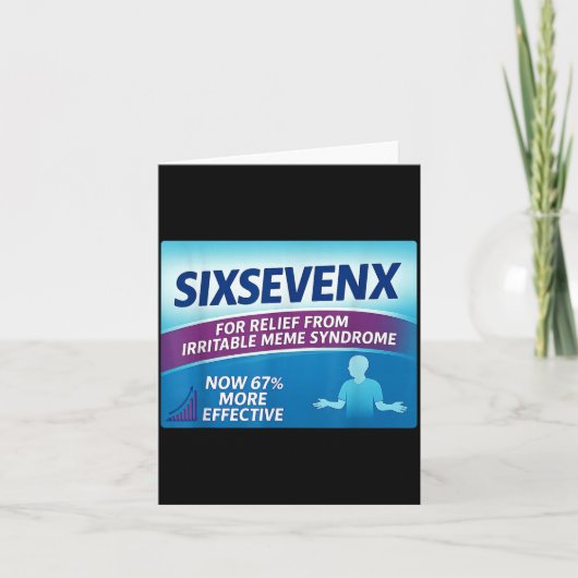 Sixsevenx Ontlasting Van Meme Nummers Parodie Doce Kaart (Voorkant)