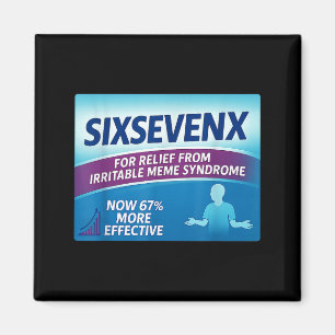 Sixsevenx Ontlasting Van Meme Nummers Parodie Lera Magneet