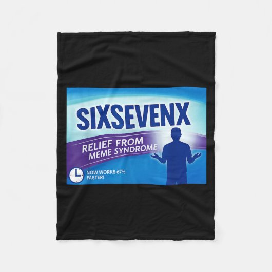 Sixsevenx Relief From Meme Numbers Parody Teacher Fleece Deken (Voorkant)