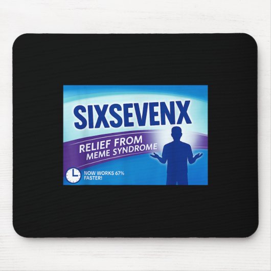 Sixsevenx Relief From Meme Numbers Parody Teacher  Muismat (Voorkant)