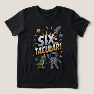 SIXtacular - 6th Birthday T-shirt voor kinderen