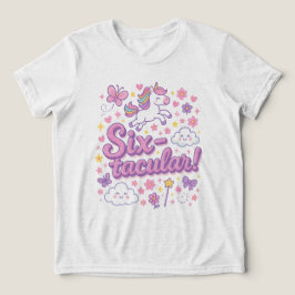 SIXtacular - 6th Birthday T-shirt voor kinderen