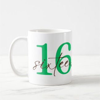 Sixteenth 16 Year Anniversary Personalization Koffiemok