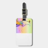 SIXTEITEN POP ART STYLE MARTINI BAGAGELABEL (Voorkant verticaal)