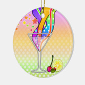 SIXTEITEN POP ART STYLE MARTINI KERAMISCH ORNAMENT (Links)