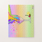 SIXTEITEN POP ART STYLE MARTINI LEGPUZZEL (Verticaal)