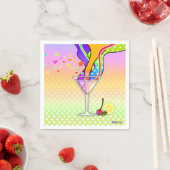 SIXTEITEN POP ART STYLE MARTINI SERVETTEN (Insitu)