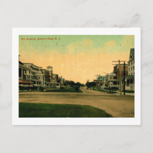 Sixth Ave., Asbury Park, Vintage van New Jersey Briefkaart