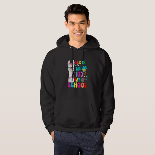 Sixth Grade 100 Days Smarter 6th Grade No Prob Lla Hoodie (Voorkant volledig)