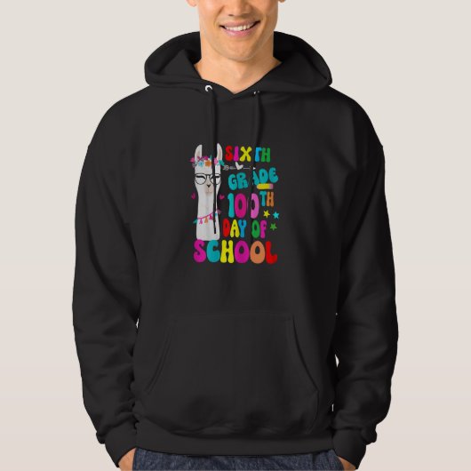 Sixth Grade 100 Days Smarter 6th Grade No Prob Lla Hoodie (Voorkant)