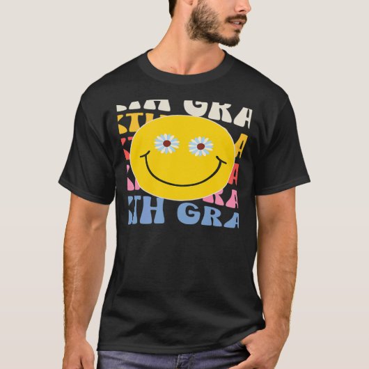 Sixth Grade Smile Groovy Back To School 6th Grade  T-shirt (Voorkant)