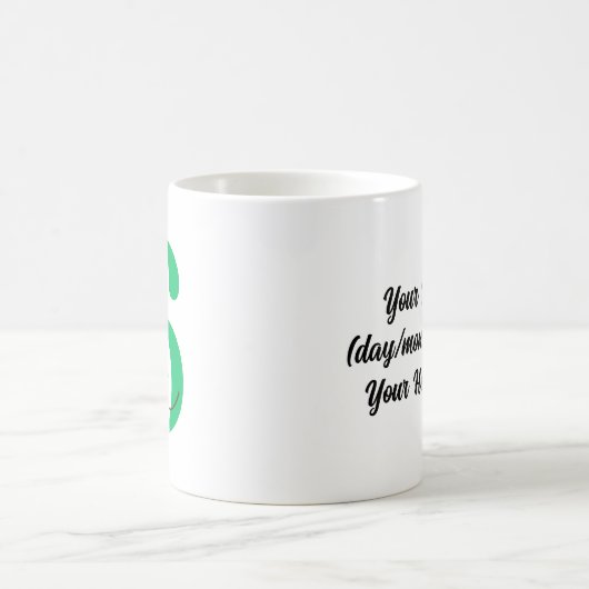 Sixth Year with Personalization Koffiemok (Center)