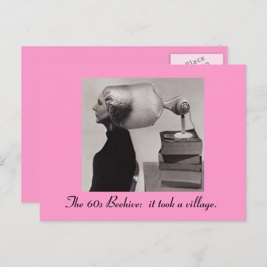 Sixties Beehive Hairdo Briefkaart (Voorkant / Achterkant)