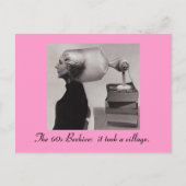 Sixties Beehive Hairdo Briefkaart (Voorkant)