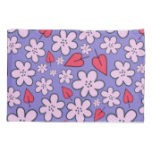 Sixties Flower Doodle Kussensloop (Achterkant)