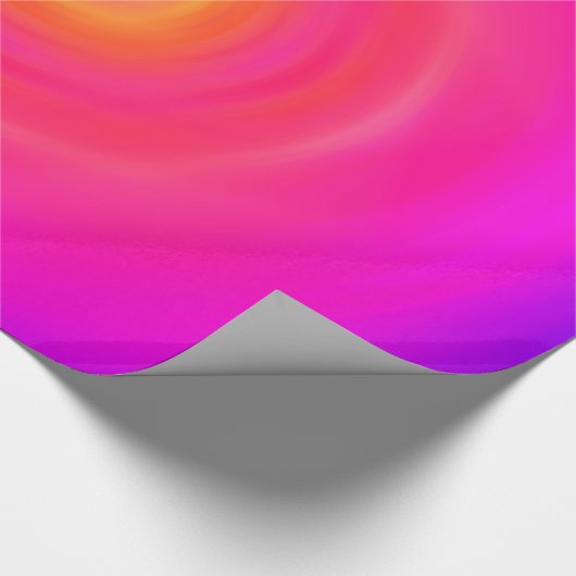 Sixties Gradiënt - Roze Blauw Paars Geel Sinaasapp Cadeaupapier (Hoek)