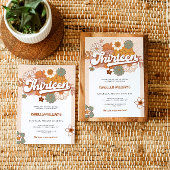 Sixties Groovy Retro 13e verjaardag Kaart