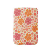 Sixties Hawaiian hibiscus patroon Badmat (Voorkant Verticaal)