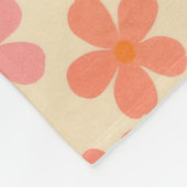 Sixties Hawaiian hibiscus patroon Fleece Deken (Hoek)