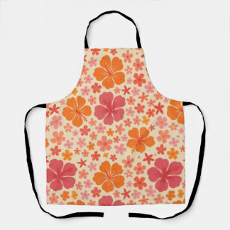 Sixties Hawaiian hibiscus patroon Schort