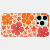 Sixties Hawaiian hibiscus pattern Case-Mate iPhone Case (Achterkant (horizontaal))