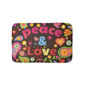 Sixties Hippie Hippy Peace and Love Bath mat (Voorkant)