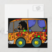 Sixties Hippie Van Briefkaart (Voorkant / Achterkant)