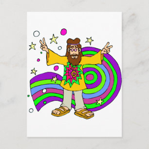 Sixties Hippy Briefkaart