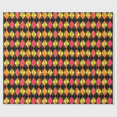 Sixties-Paris-Mode Argyle Cadeaupapier (Vlak)