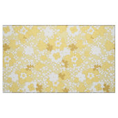 Sixties pastelgele bloemstof stof (Fat Quarter)