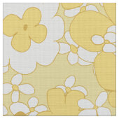 Sixties pastelgele bloemstof stof (Close Up)