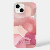 Sixties Roze Abstract Waterverf Art Name Sjabloon Case-Mate iPhone Case (Achterkant)