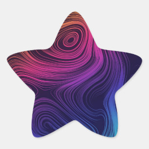 Sixties Vibe Circles & Swirls Cool Ster Sticker