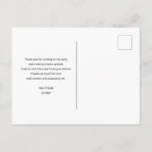 Sixties Vibe Cirkels & Krullen Patroon Bedankt Briefkaart (Achterkant)