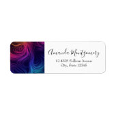 Sixties Vibe Cirkels & Swirls Koel Patroon Etiket (Voorkant)