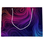 Sixties Vibe Cirkels & Swirls Koel Patroon Groot Cadeauzakje (Voorkant)