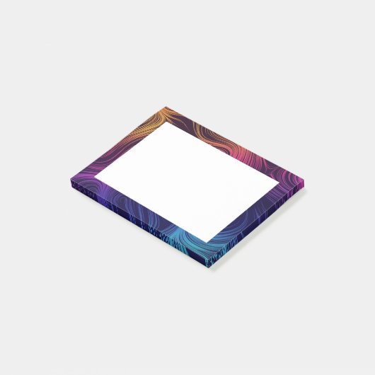 Sixties Vibe Cirkels & Swirls Koel Patroon Post-it® Notes (Schuin)