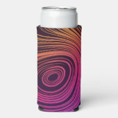 Sixties Vibe Cirkels & Swirls Koel Patroon Seltzer Blikjeskoeler (Seltzer Voorkant)