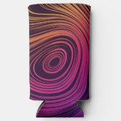 Sixties Vibe Cirkels & Swirls Koel Patroon Seltzer Blikjeskoeler (Voorkant)