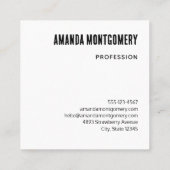 Sixties Vibe Cirkels & Swirls Patroon Vierkante Visitekaartje (Achterkant)