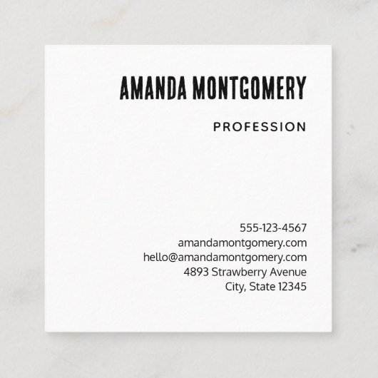 Sixties Vibe Cirkels & Swirls Patroon Vierkante Visitekaartje (Achterkant)