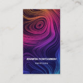 Sixties Vibe Cirkels & Swirls Patroon Visitekaartje (Voorkant)